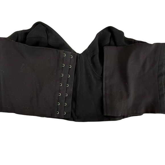 Hugo Buscati Collection Y2K Strapless Corset Bustier Top Size 14 Black Crop - Picture 5 of 10